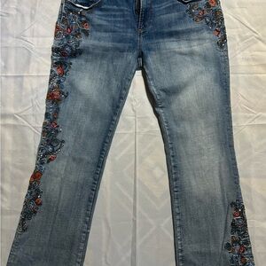 DRIFTWOOD Blue Jeans with Beautiful Embroidery - 31 Kelly